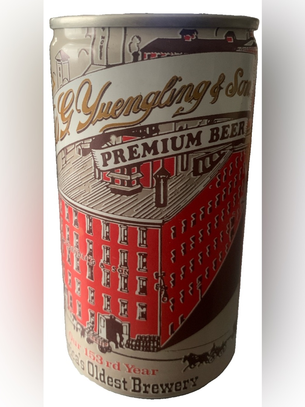 Vintage Beer Can Yuengling Premium Beer 153rd Year Pull Tab Empty